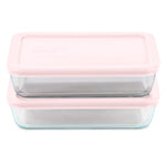 Pyrex Simply Store 4-piece 3-cup rectangle storage set